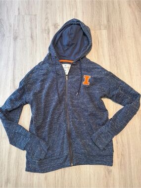 Colosseum Navy Heather ZipUp - Fighting Illini